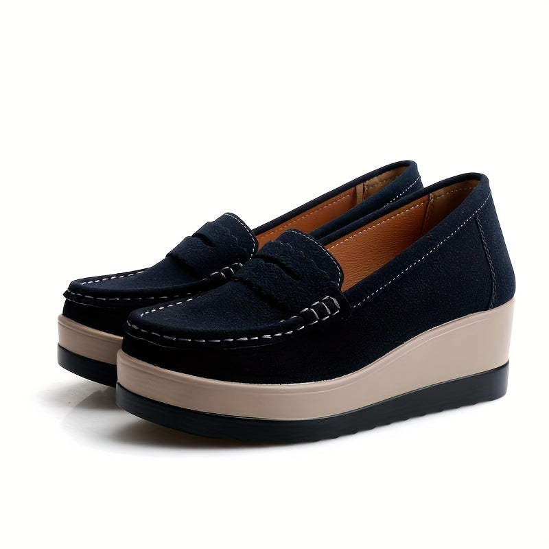 Casual loafers with soft platform sole for comfortable daily wear.