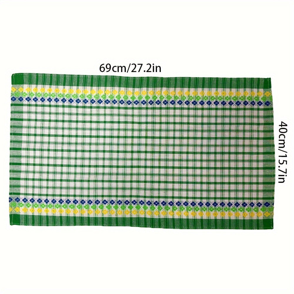 Large Kitchen Dish Towels, Set of 4, Highly Absorbent and Soft Dishcloths in Vibrant Colors, Ideal for Washing and Drying Dishes and General Household Use, Square Tea Towels for Kitchen and Bar.