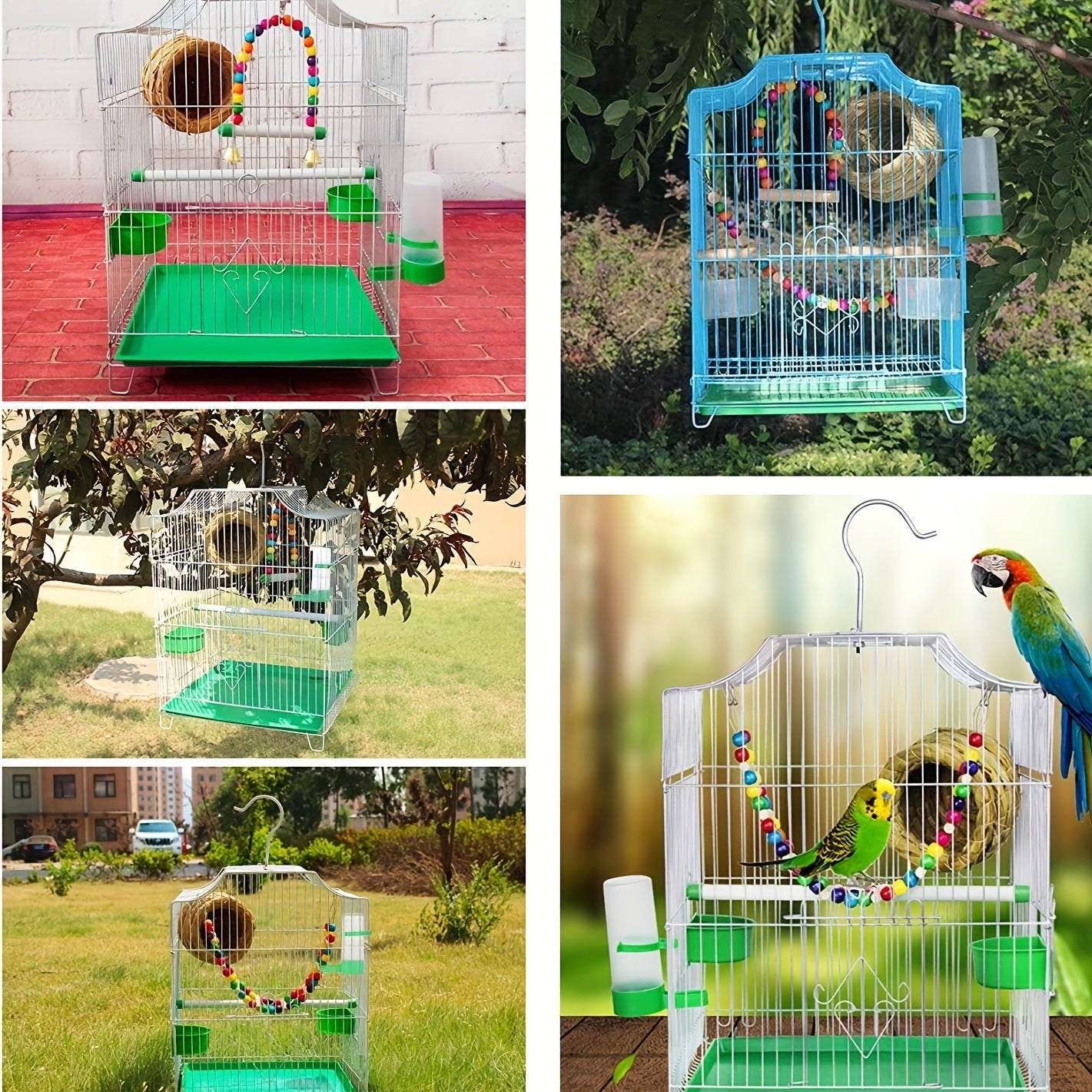 10pcs Plastic Bird Feeder and Drinker - Suitable for various bird species