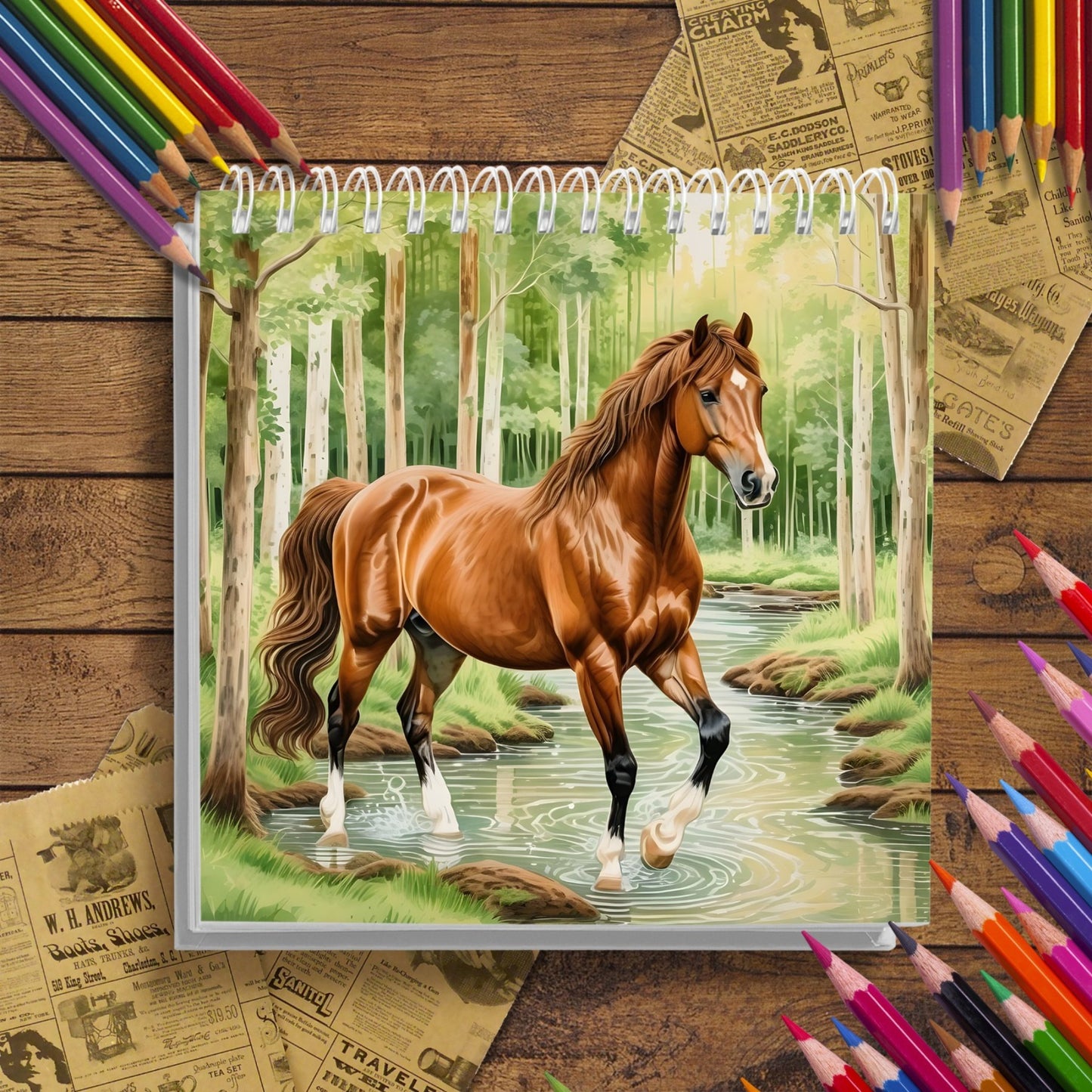 Find peace and joy with our adult horse coloring book, suitable for all skill levels.