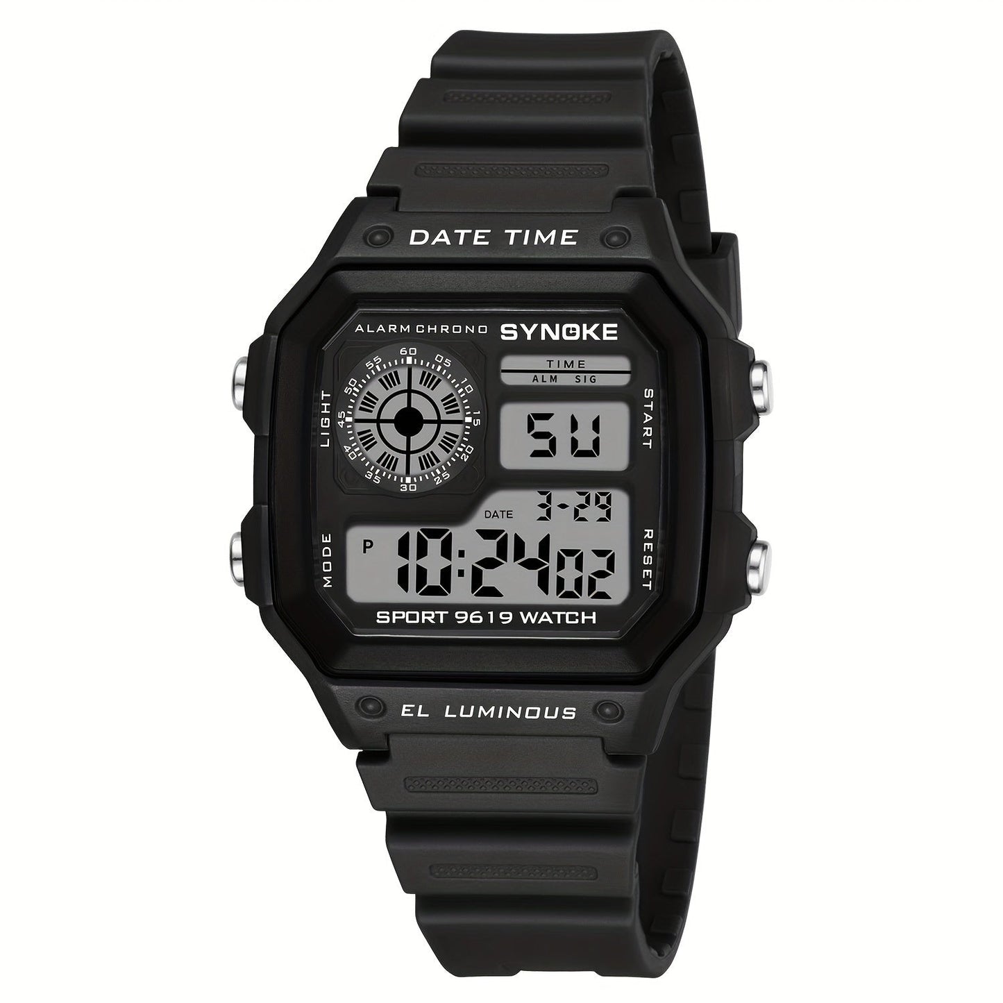 Shiny Waterproof Sports Men's Square Watch, Perfect Gift Option