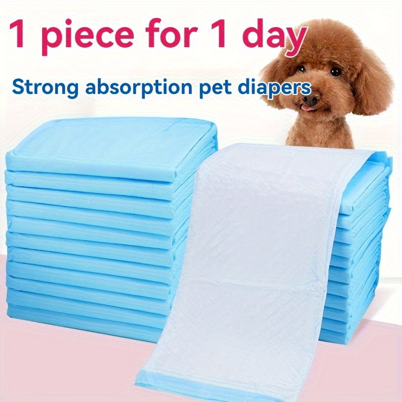 20/50pcs Super Absorbent Pet Diapers for Small Dogs made of Woven Material and Wood Pulp, ensuring cleanliness and comfort for your puppy.