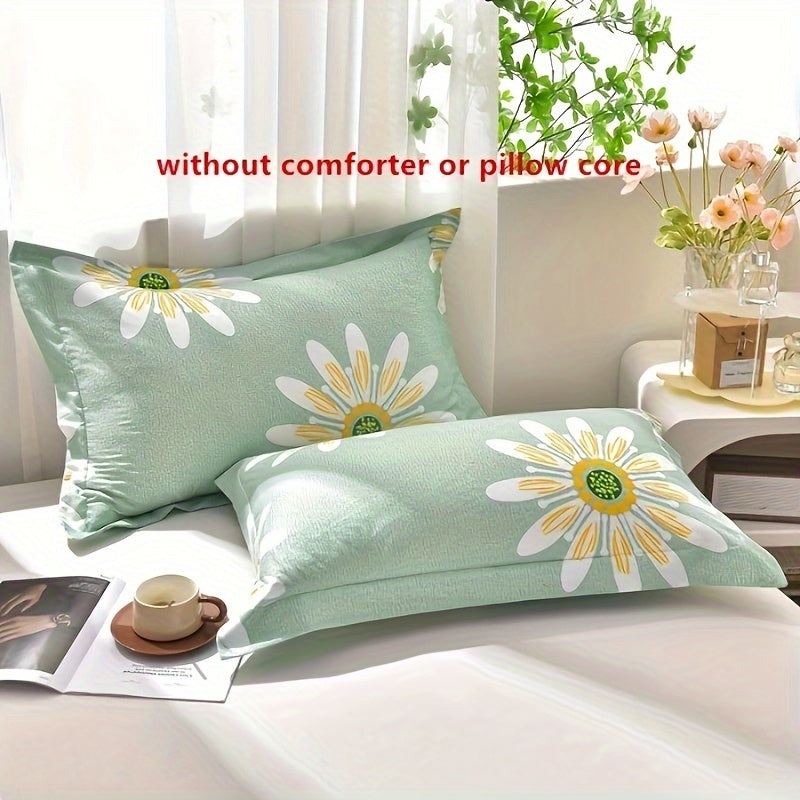 2 Pack of Washable Fabric Pillowcases Made with Skin-friendly Material