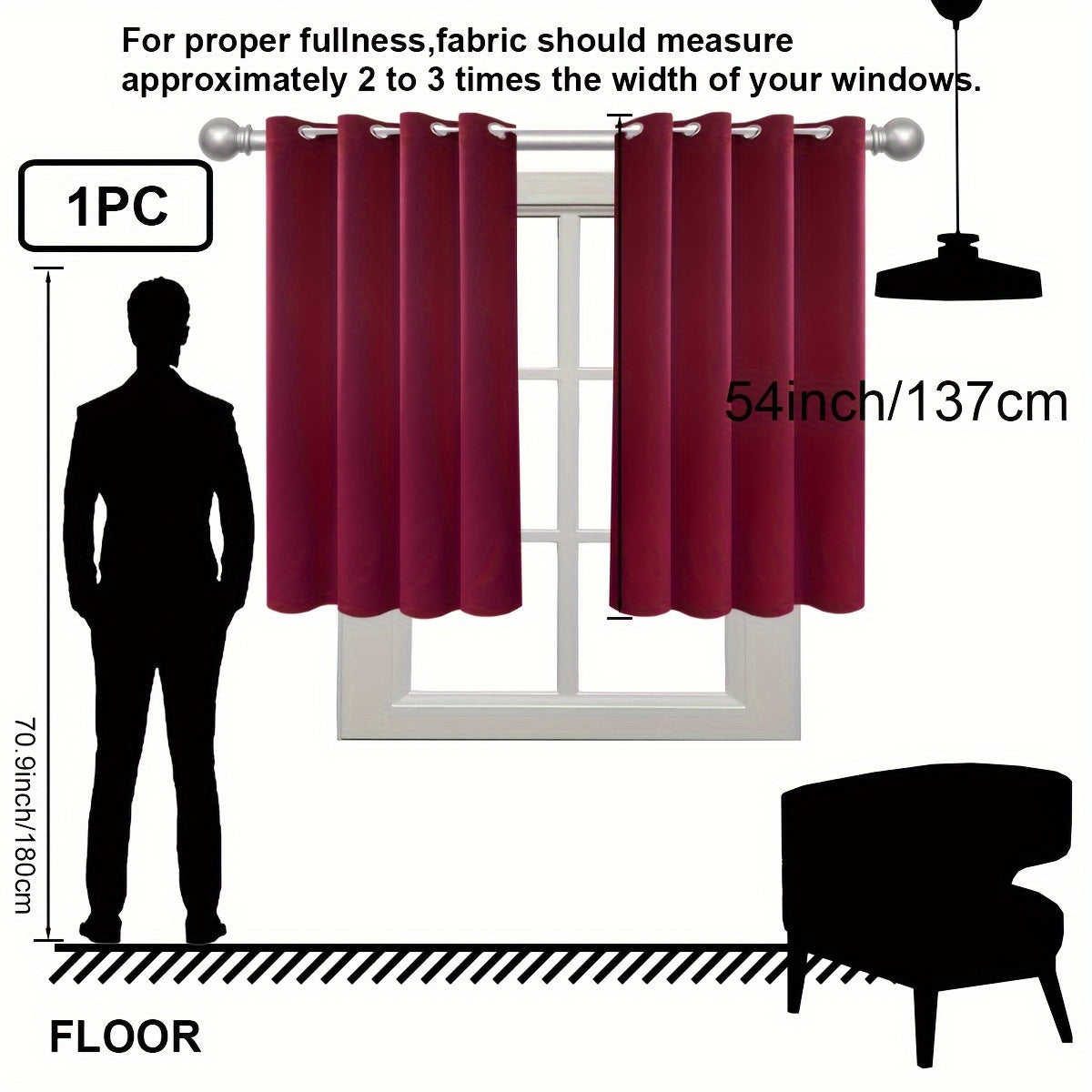 1PC Insulation and Blackout Circle Curtains, Ideal for Bedrooms and Living Rooms, Minimize Noise and Light Blocking