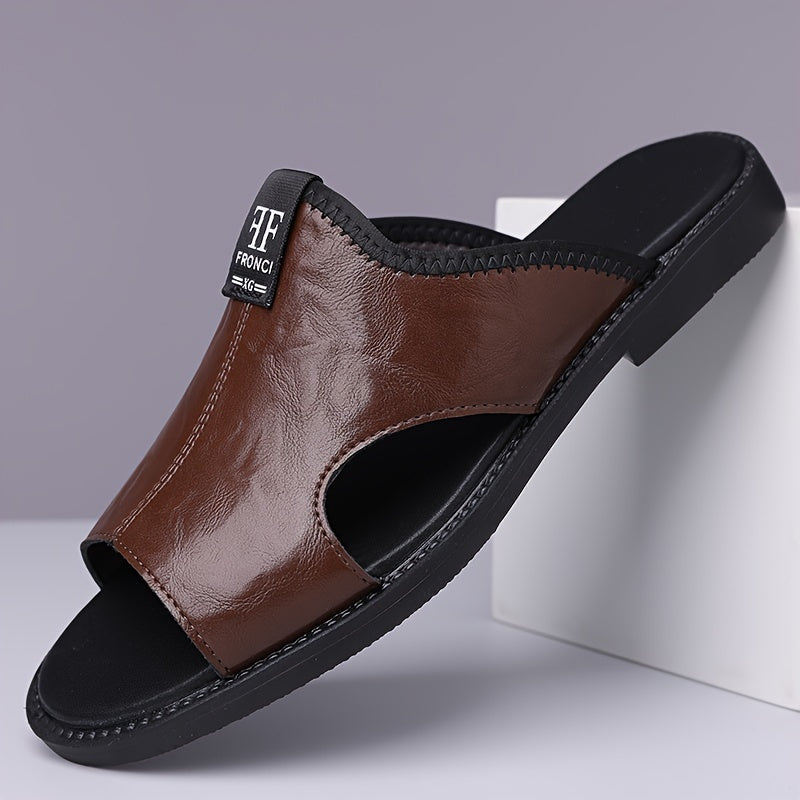 2024 Summer Men's Microfiber Slip-On Sandals: Water-Resistant, Breathable, Lightweight, Open Toe, All-Season, Ideal for Hiking, Outdoor, Daily Wear, and Vacation.