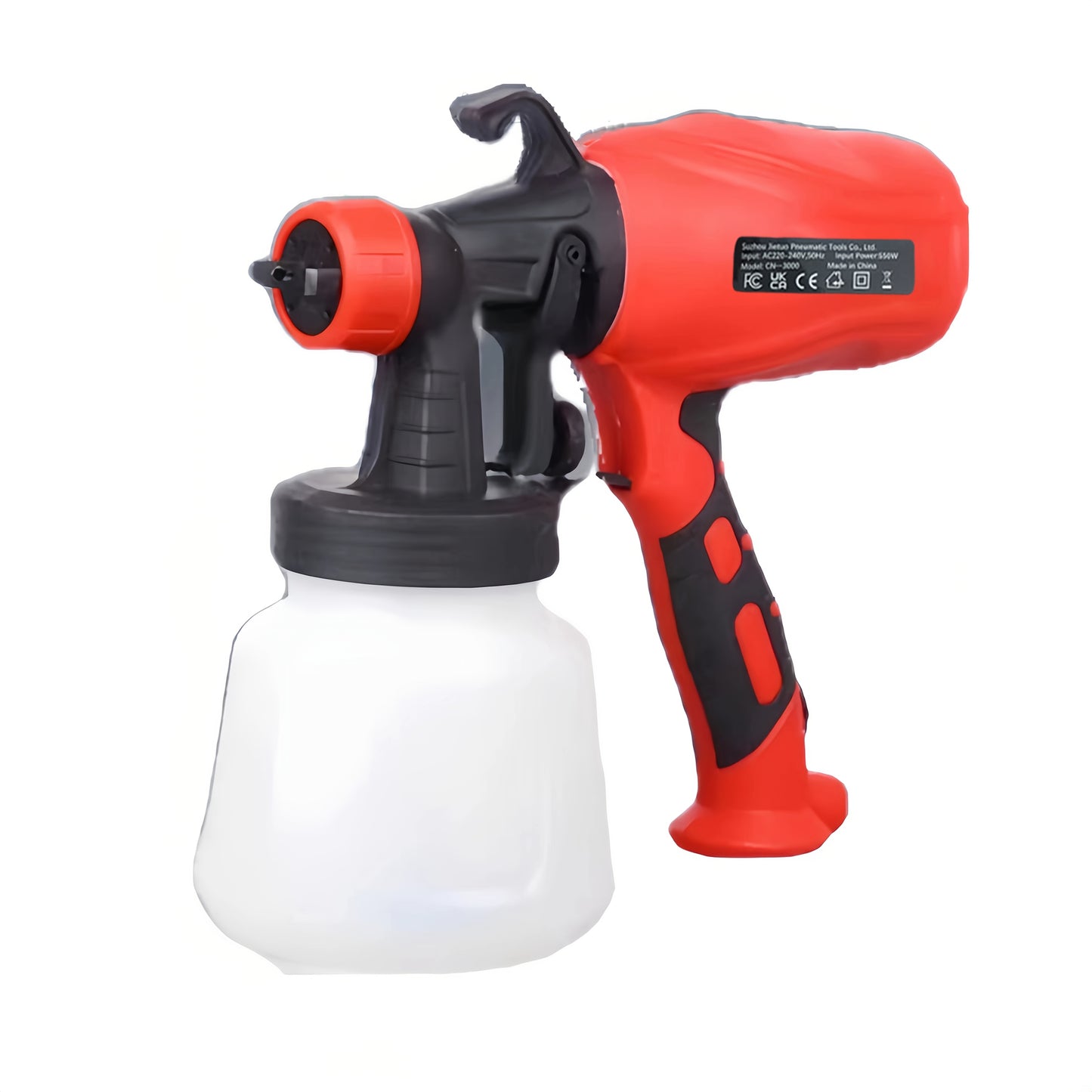 HVLP Spray Gun with 2 nozzles and 3 application patterns for furniture and more.