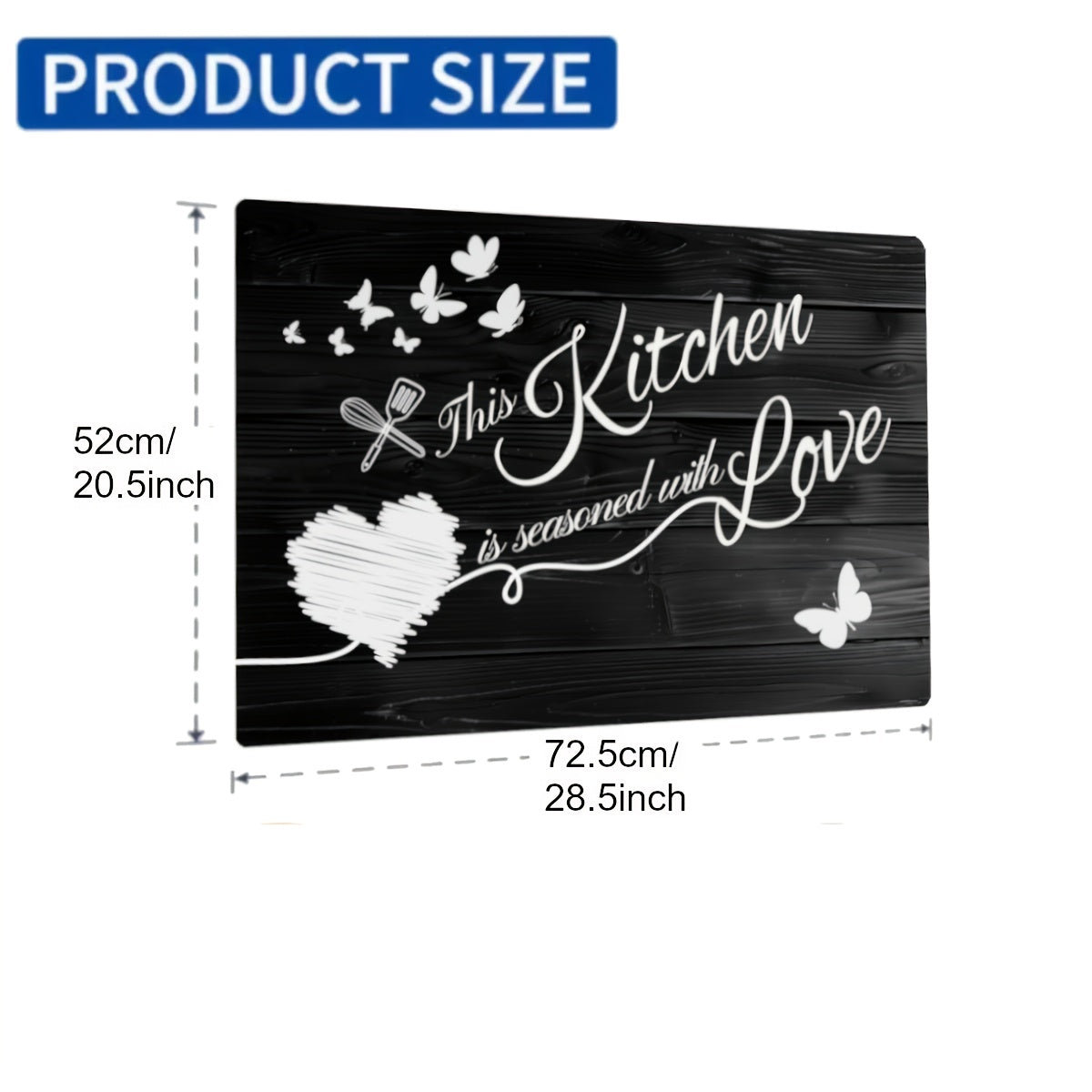 Enhance Your Kitchen with Our 'Kitchen's the Heart of the Home' Extra Large Scratch-Resistant Protector Mat - Non-Slip, Heat-Resistant Countertop Pad with Elegant Floral & Butterfly Design, Ideal for Stove Tops, Coffee Machines & Appliances -