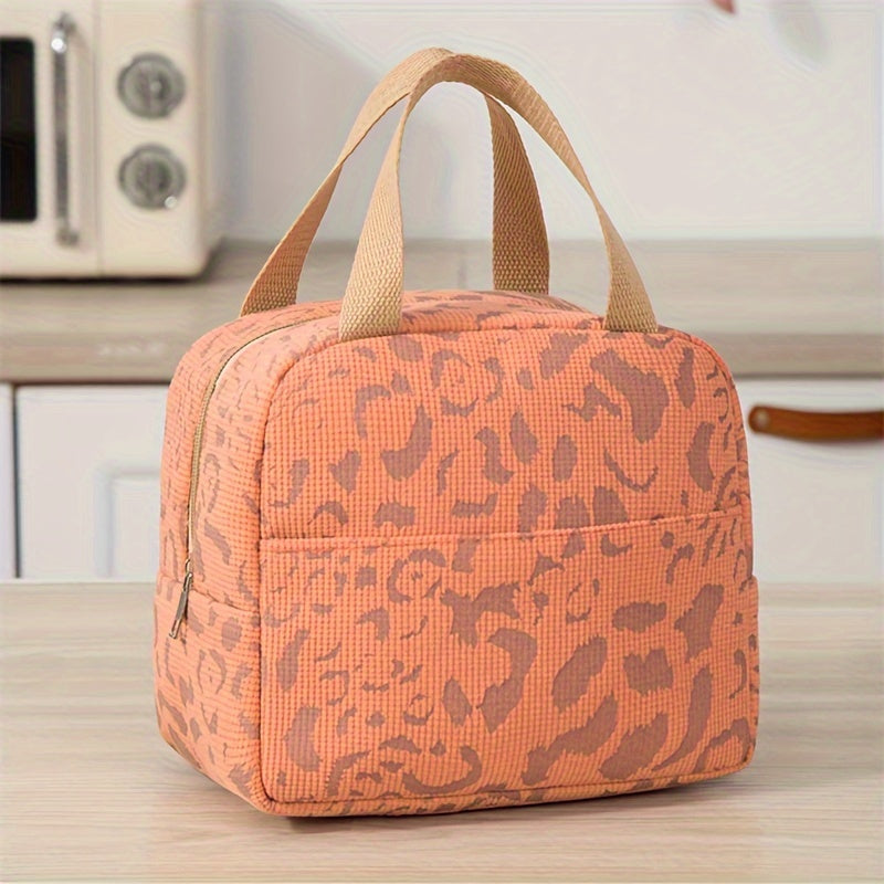 New Stylish Insulated Bag with Large Capacity and Ink Pattern - Perfect for Work, School, Outdoor Travel, Picnics, and as an Ice Pack