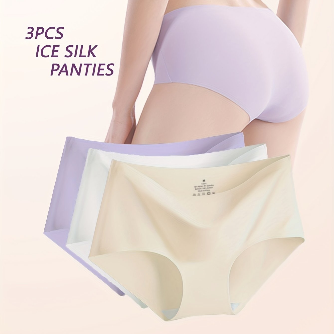 3 Seamless Brief Packs with Mid-Rise Waist