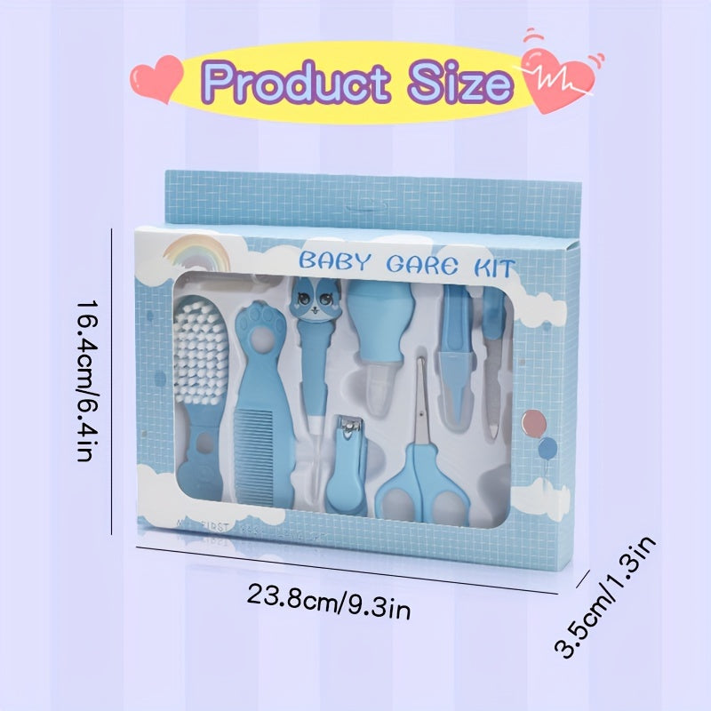 The UNICHERRY 10-Piece Grooming & Healthcare Kit is perfect for children aged 3-12. This silicone safety care set includes a nasal aspirator and tongue brush, making it an ideal registry gift for toddlers to pre-teens.