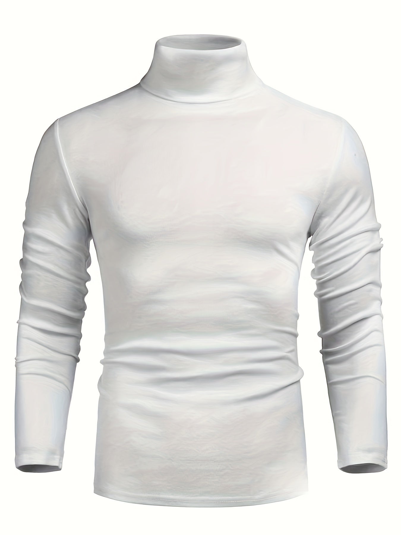 Men's high collar fleece lined shirt for fall and winter.