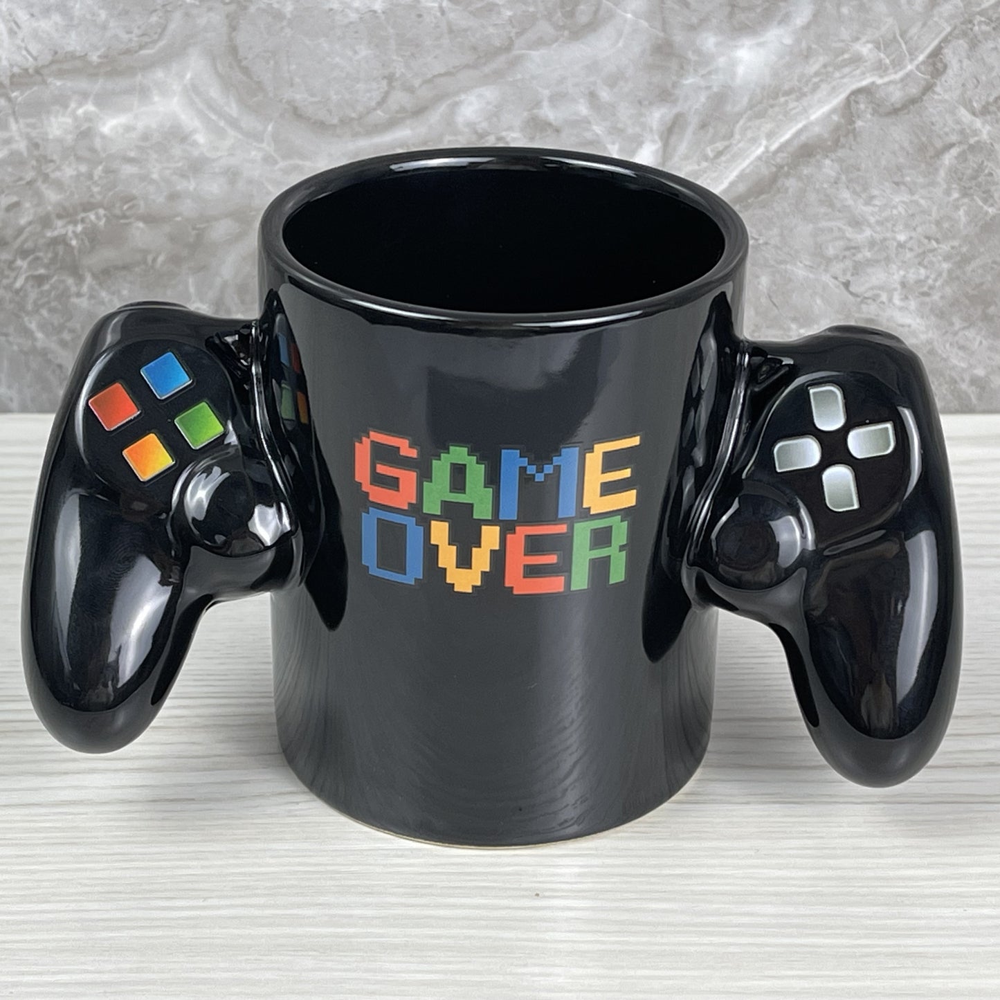 Colorful Game Controller Coffee Cup, ideal for gamers and collectors.