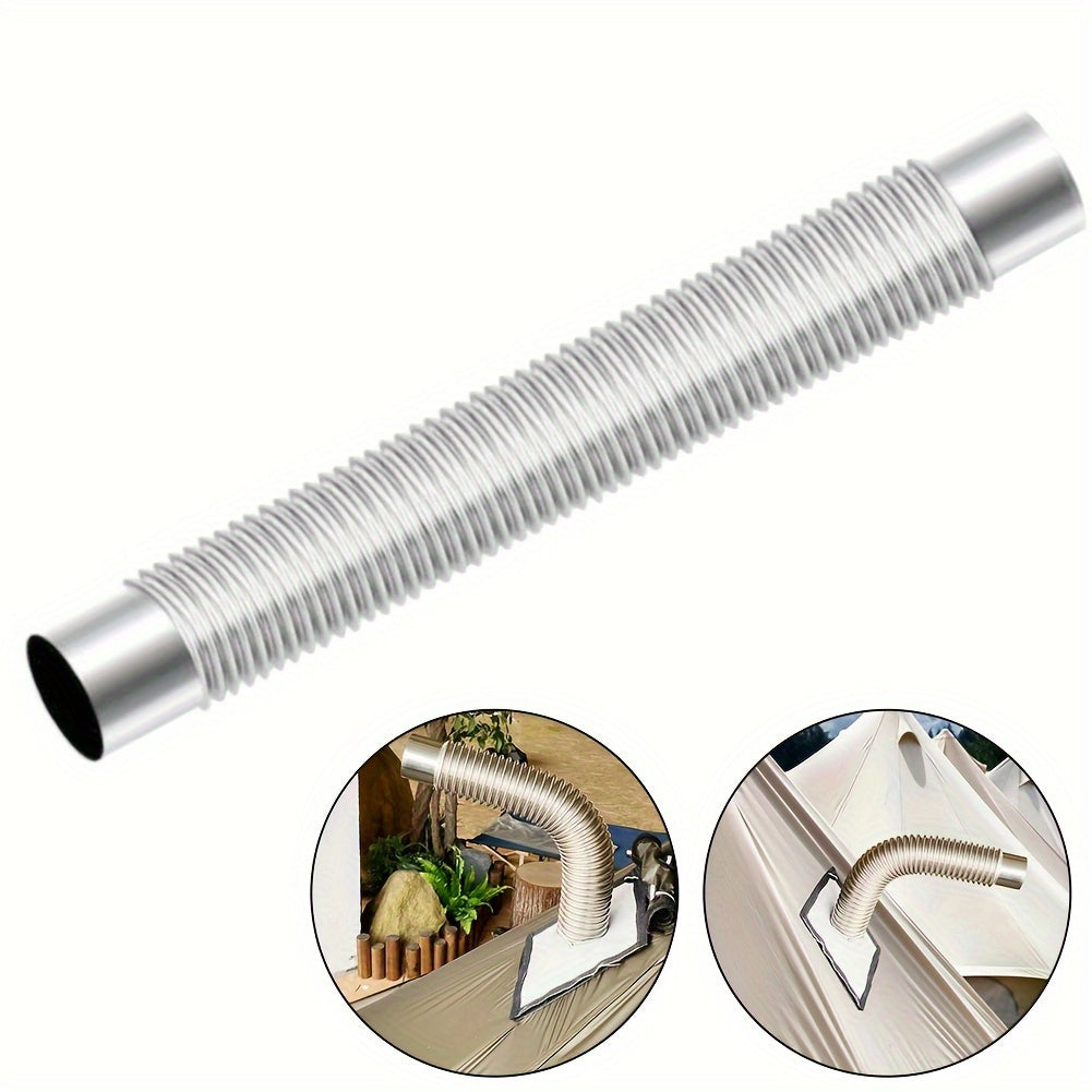 Stainless Steel 90° Elbow Chimney Liner - Resistant to Rust and High Temperatures, Durable Stove Pipe for Indoor and Outdoor Use, Suitable for Multiple Flues