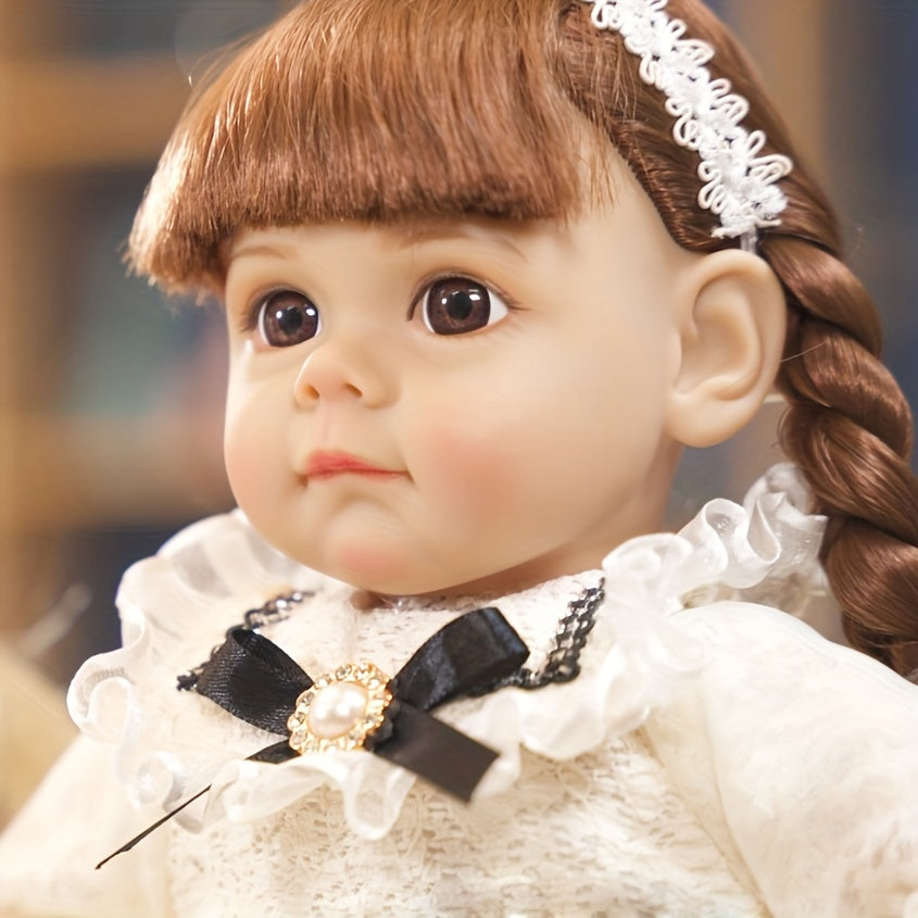 35.56 cm BeBe Reborn Youngsters Doll with soft vinyl skin and fashion clothes, in a DIY movie theme, light brown by AKODEERD.