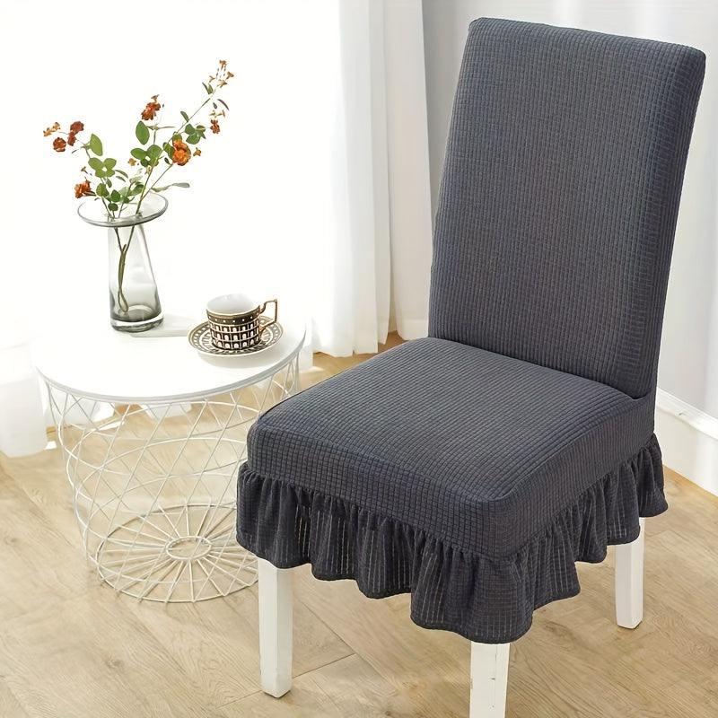 4/6 piece stretch chair slipcovers for dining room or living room furniture protection.