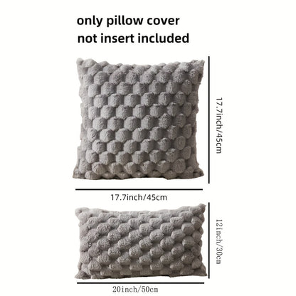 Set of 2 pineapple grid turtle pattern cushion covers in contemporary style, available in two sizes: 17.7x17.7 cm and 50.8x30.48 cm. Made of soft plush fabric, single-sided design. Ideal for adding decorative accents to your home and living room. Note