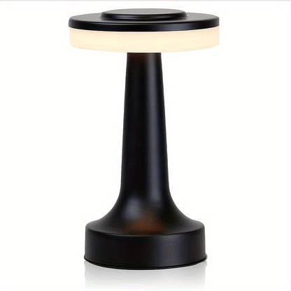 1pc Elegant Golden LED Table Lamp with Touch Control, 3-Level Brightness, USB Powered