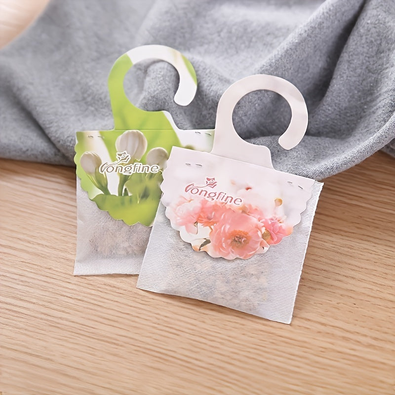 20pcs of Fragrant Wardrobe Sachets for Odor Elimination, Offering Lasting Scents for Cars and Bedrooms.