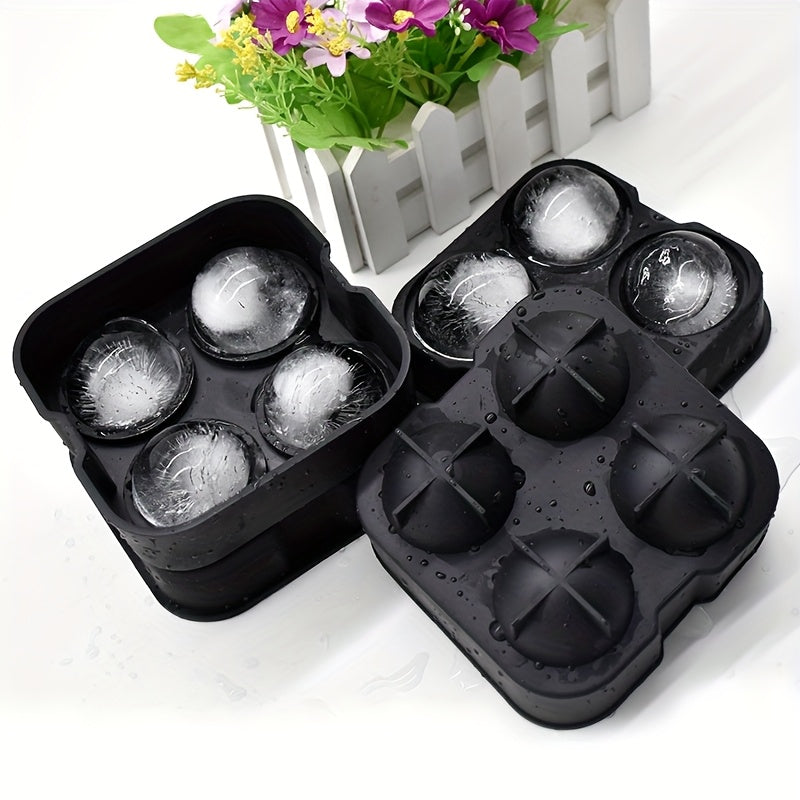 Silicone Whiskey Ice Ball Maker - Create Perfectly Round Ice Cubes with Ease using this Flexible Sphere Mold