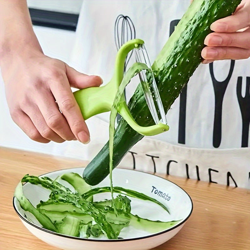 Versatile Large Cabbage Shredder & Slicer - Safe Vegetable Cutter for Purple Cabbage, Lettuce - Wide Opening Peeling Knife