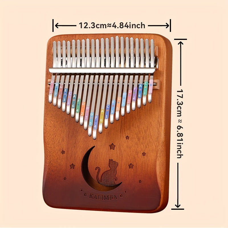 21-Key Kalimba Thumb Piano Set - Perfect for Beginners, Multicolor, Great Gift