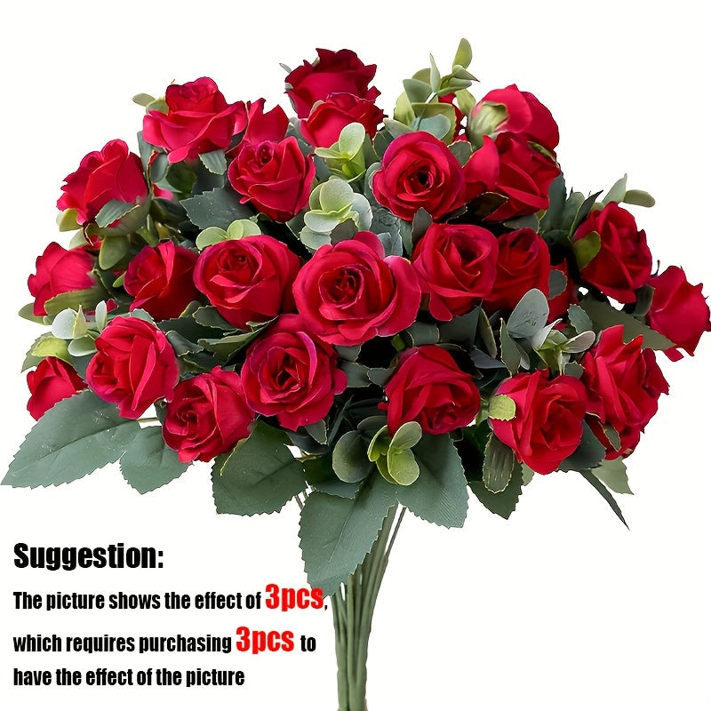 1 pc Artificial Flowers with 10 Heads, suitable for Valentine's Day, birthdays, weddings, and home décor.