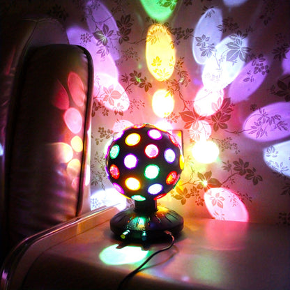 Upgraded LED Disco Ball Night Light rotates 360° with adjustable speed and brightness. Perfect for parties, holidays, clubs, and bars. Can be powered by USB or batteries. Ideal for stress relief and lighting effects.