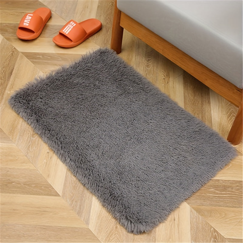 Plush Light Purple Rug - Made of 100% Polyester, Ultra-Soft & Fluffy, Contemporary Rectangle Rug for Kids' Spaces, Baby Rooms, and Children - Easy to Clean, Anti-Skid, Quiets Footsteps, Ideal for Bedroom, Living Room, or Office - Stylish Home Accent