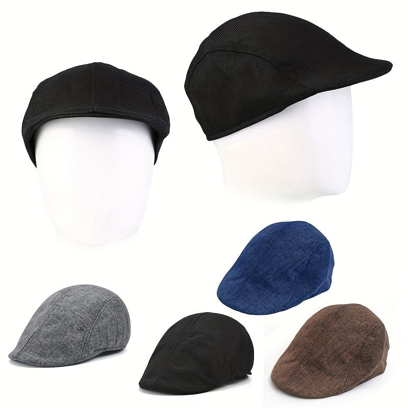 Stylish and Lightweight Cotton and Linen Beret Cap for Mature Adults, Perfect Gift Option