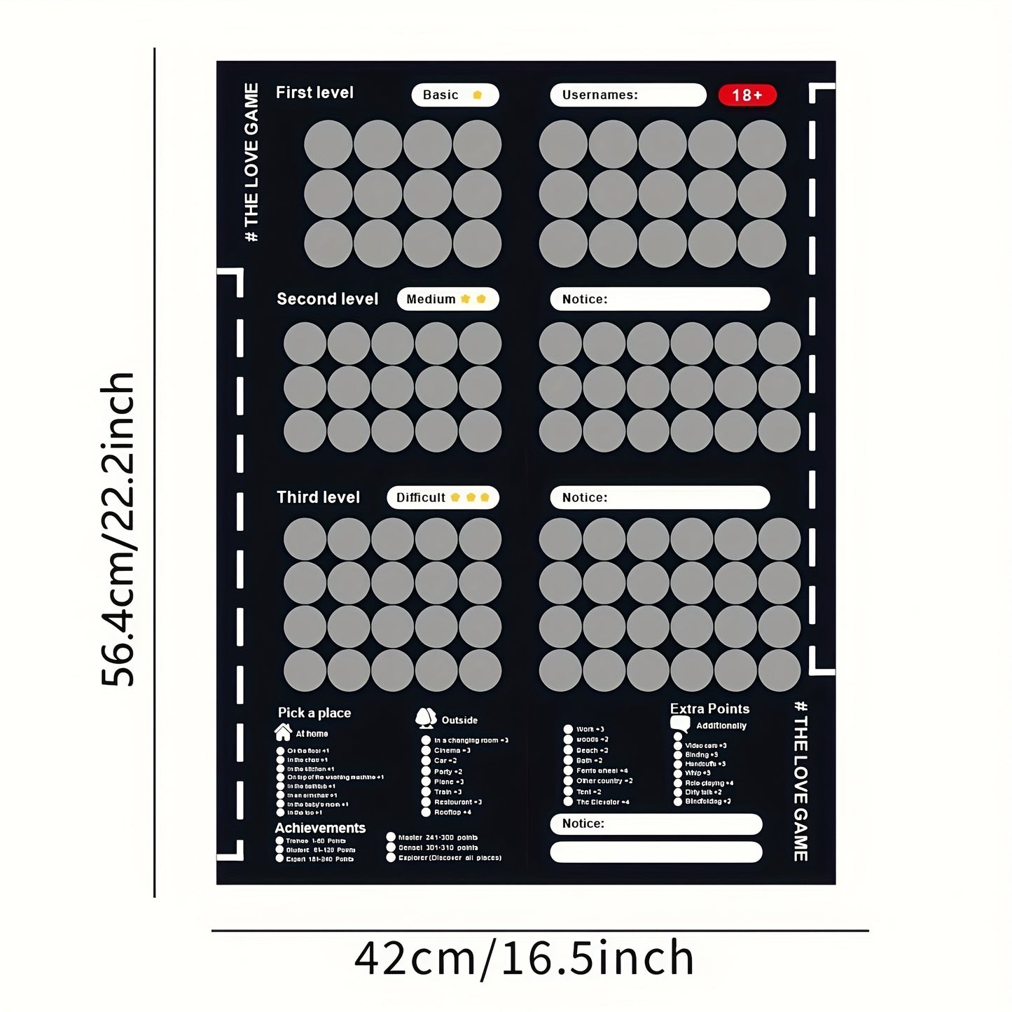 100 Scratch-Off Poses Poster & Lace Eye Mask Set: Perfect Valentine's Day Gift for Couples.