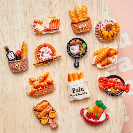 Get a 10-Pack of HJUEY 3D Magnetic Fridge Decorations featuring Assorted Creative Nordic Food-Themed Magnets. These Plastic Rectangular Shaped decorations are perfect for Christmas and are Suitable for Ages 14 and up.