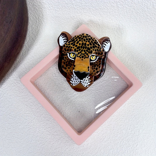 Beautifully-made Acrylic Leopard Brooch: Ideal for Enhancing Dresses and Hats, Gift Giving during Holidays, and Beyond - Comes with a Gift Box