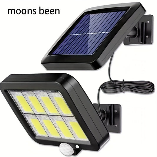 Moons Benn Solar-Powered LED Wall Light with Motion Sensor and 3 Lighting Modes, perfect for outdoor decor.