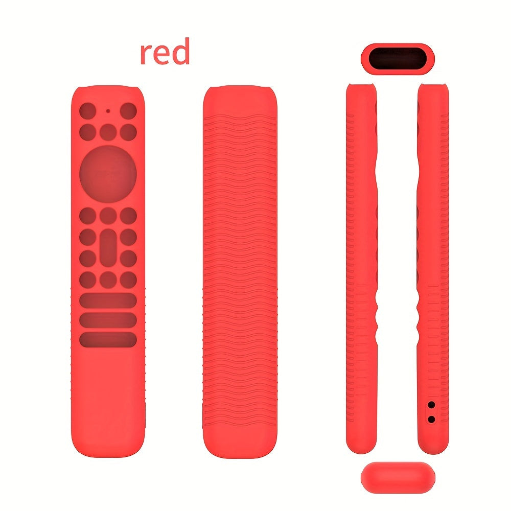 Silicone Remote Case designed for TCL RC902V FMR1, featuring waterproof and scratch-resistant protection with included lanyard. Lightweight with multiple color options available. Dimensions: 20.6cm x 4.1cm x 1.7cm.