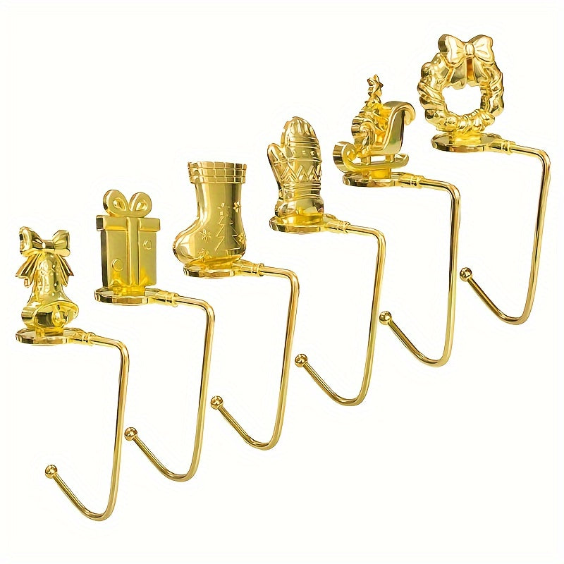 Our Christmas Socks Hook Metal Fireplace Ornament Set includes 1pc, 4pcs, or 6pcs of hooks to hang your festive socks on the fireplace. These hooks are perfect for storing your Christmas socks and make for a great holiday gift.