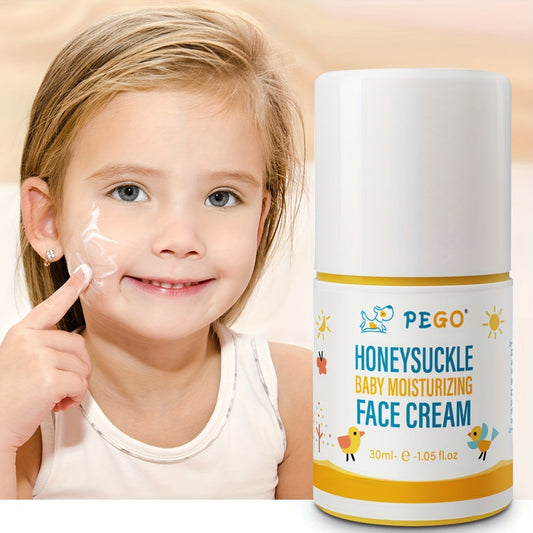 30g of PEGO Honeysuckle Moisturizing Face Lotion with Chamomile & Glycerin, Gentle Skin Care for Adults & Children, Hydrating Formula, Free of Parabens, Suitable for Face & Body.