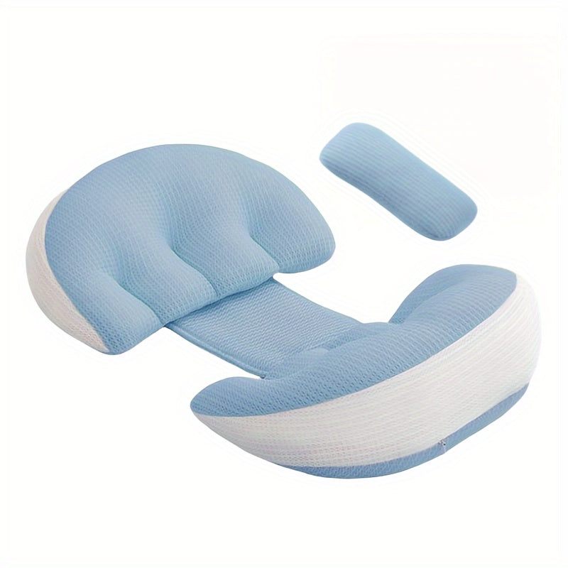 Maternity Pillow for Side Sleeping with Adjustable U-Shaped Support for Belly and Back, Made of Soft Polyester, Perfect for Pregnancy Comfort.