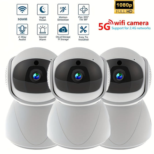 2.4G&5G Wifi Smart Home IP Camera with One-click Call Support, HD Wireless Video Surveillance for Home Security CCTV, Auto Tracking, Night Vision, Motion Alert, Two Way Audio - Perfect Christmas, Halloween, or Thanksgiving Day Gift