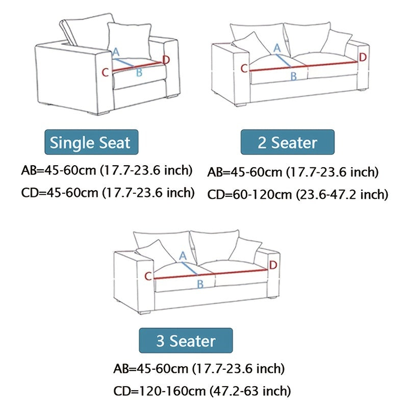 Geometric leaf pattern sofa slipcover protects and decorates your furniture.