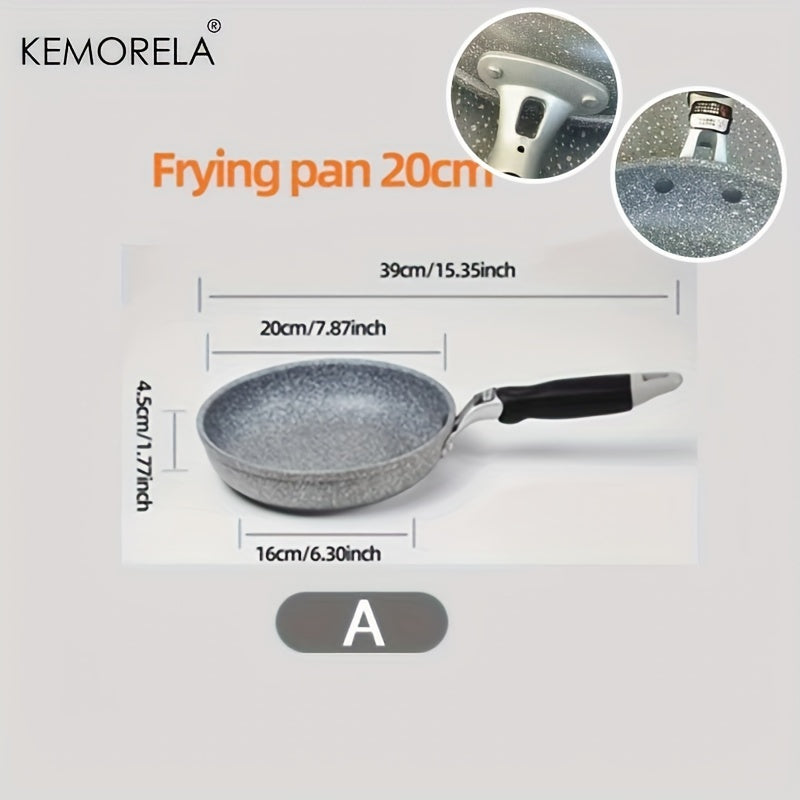 Durable non-stick frying pan suitable for use on induction cookers, gas stoves - perfect for cooking pancakes and eggs. Made of high-quality materials, this skillet cauldron is a versatile addition to your kitchenware collection.