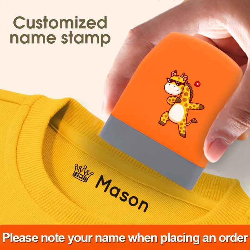 Custom name stamps for summer camps and activities, durable and waterproof.