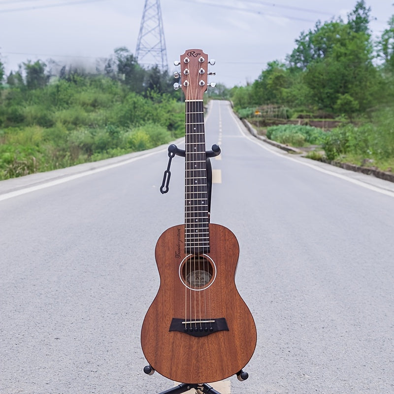 RP TG100 Compact 76.2cm Acoustic Travel Guitar - Ideal for Family Gatherings & Beginners, Rosewood Neck, Sapele Back & Sides, Bone Nut