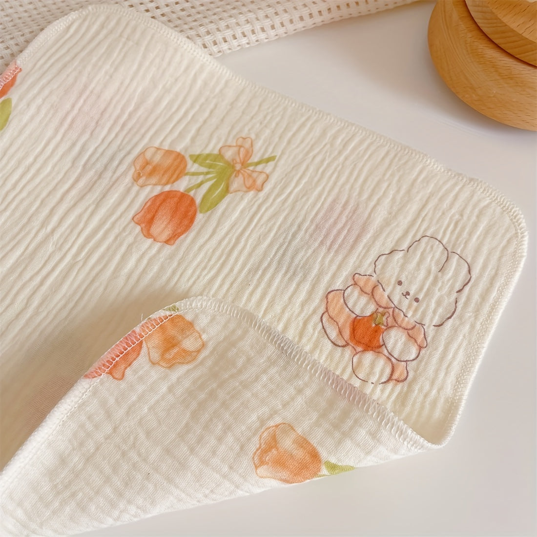 Set of 6 Soft Gauze Towels for Bathing, Burping, Handkerchief, Face Washing, and Feeding Bibs