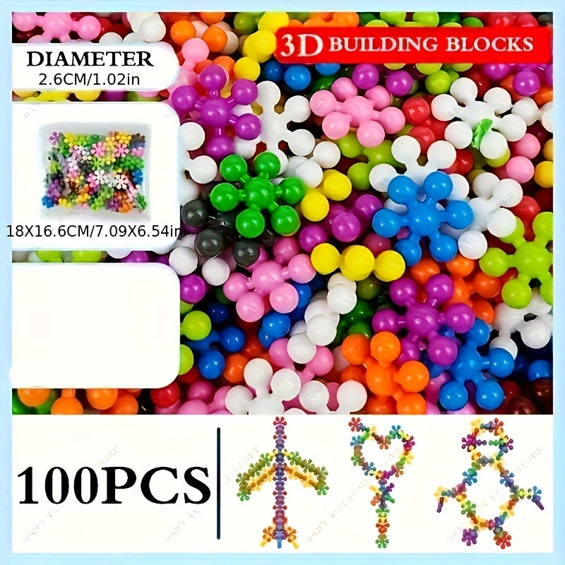 Plum Blossom Building Blocks Set with 60/100/200 pieces. Allows for interlocking puzzle tree trunk assembly. Education plastic toy for kindergarten enlightenment.