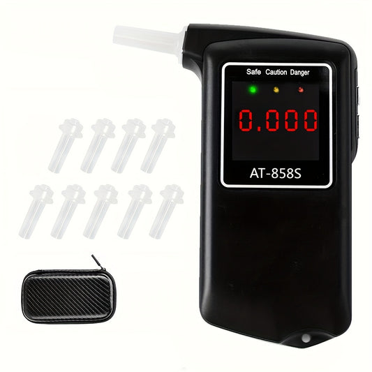 1 Set High Precision Digital Breath Alcohol Tester with 10 Free Blowing Nozzles