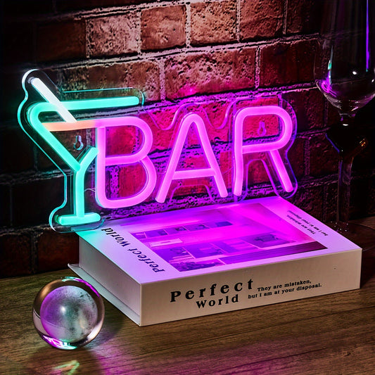 USB-powered backboard LED neon light bar for room decor.