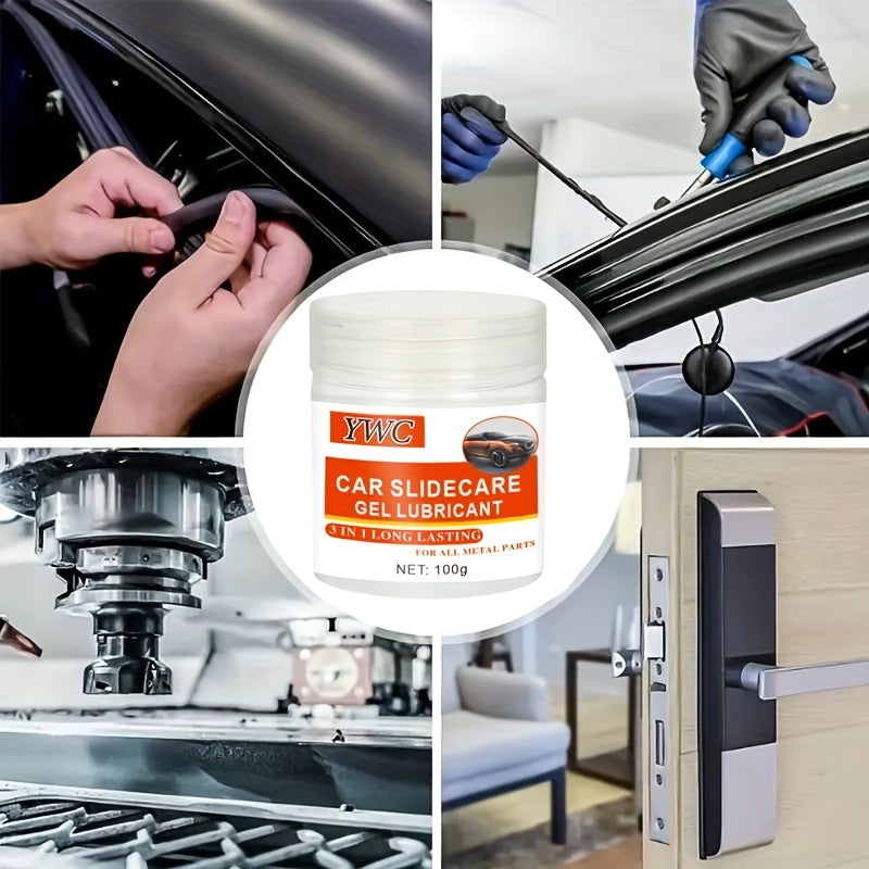 1 piece/set - Automotive grease specially formulated for sunroof tracks, hinges, and window seal maintenance. This factory solid paste-based lubricant is designed to reduce noise and ensure smooth operation. It is suitable for lubricating and polishing