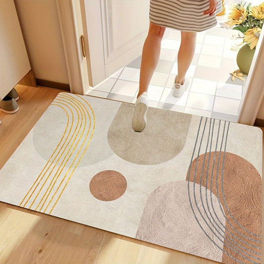 Sumptuous Anti-Slip Door Mat - Highly Absorbent, Plush Polyester Rug for Bathroom, Bedroom, Living Room & Entryway - Easy to Clean in Washing Machine.