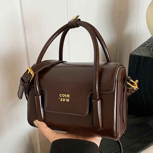 Niche Design Retro Small Square Bag, Casual and Versatile Handbag with Foreign-Style Shoulder Strap, Elegant and Fashionable for Work, Commuting, Shopping, and Dating.