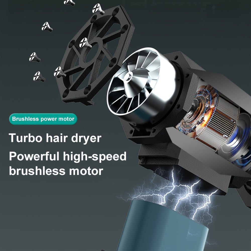 Compact Turbo Jet Fan with Exceptional Power - Boasting 90,000 RPM, Equipped with a Rechargeable 4000mAh Battery and Cutting-Edge Brushless Motor for Effortless Home and Office Cleaning, Car Drying - Ideal Present for Tech Lovers and Adventurers